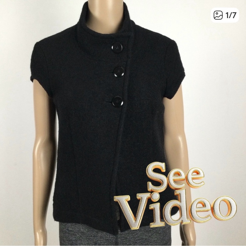 STEILMANN Vintage Wool/Polyester Black Vest